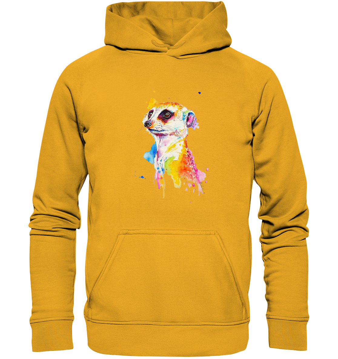 Motiv farbenfrohes Erdmännchen - Basic Unisex Hoodie