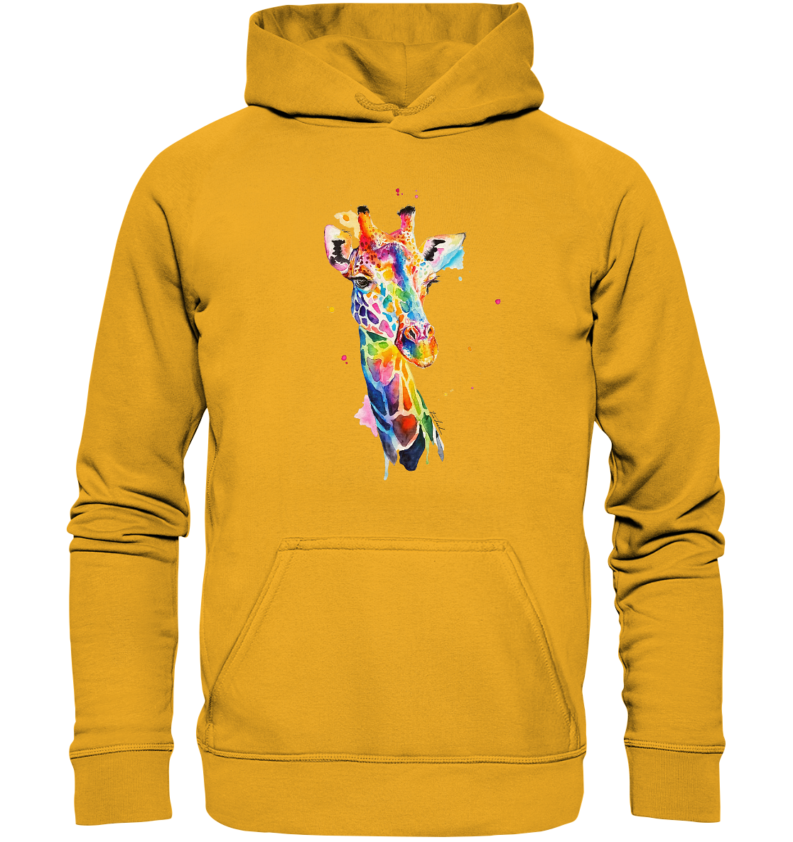 Motiv farbenfrohe Giraffe - Basic Unisex Hoodie