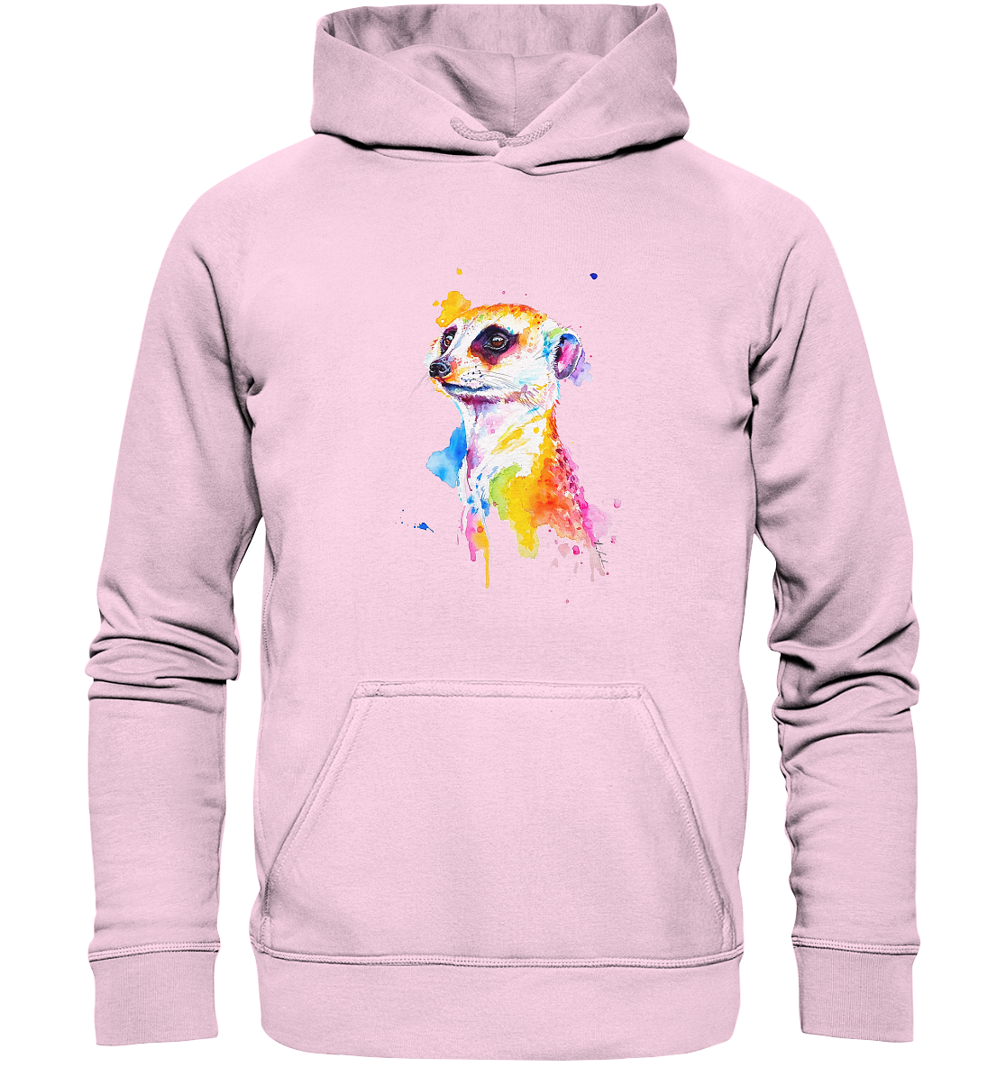 Motiv farbenfrohes Erdmännchen - Basic Unisex Hoodie