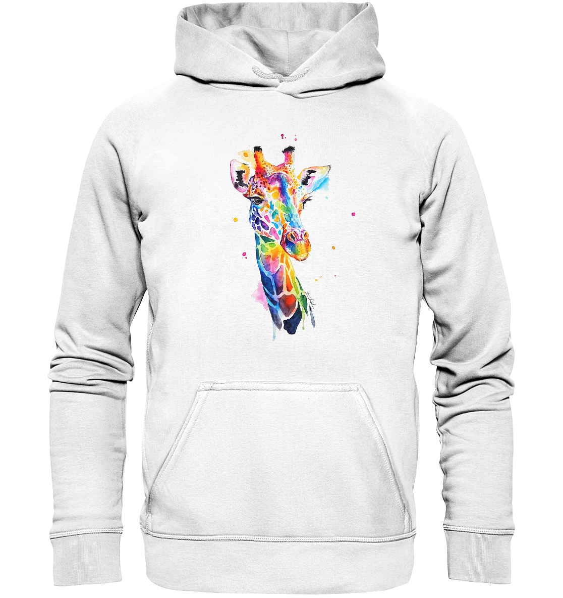 Motiv farbenfrohe Giraffe - Basic Unisex Hoodie