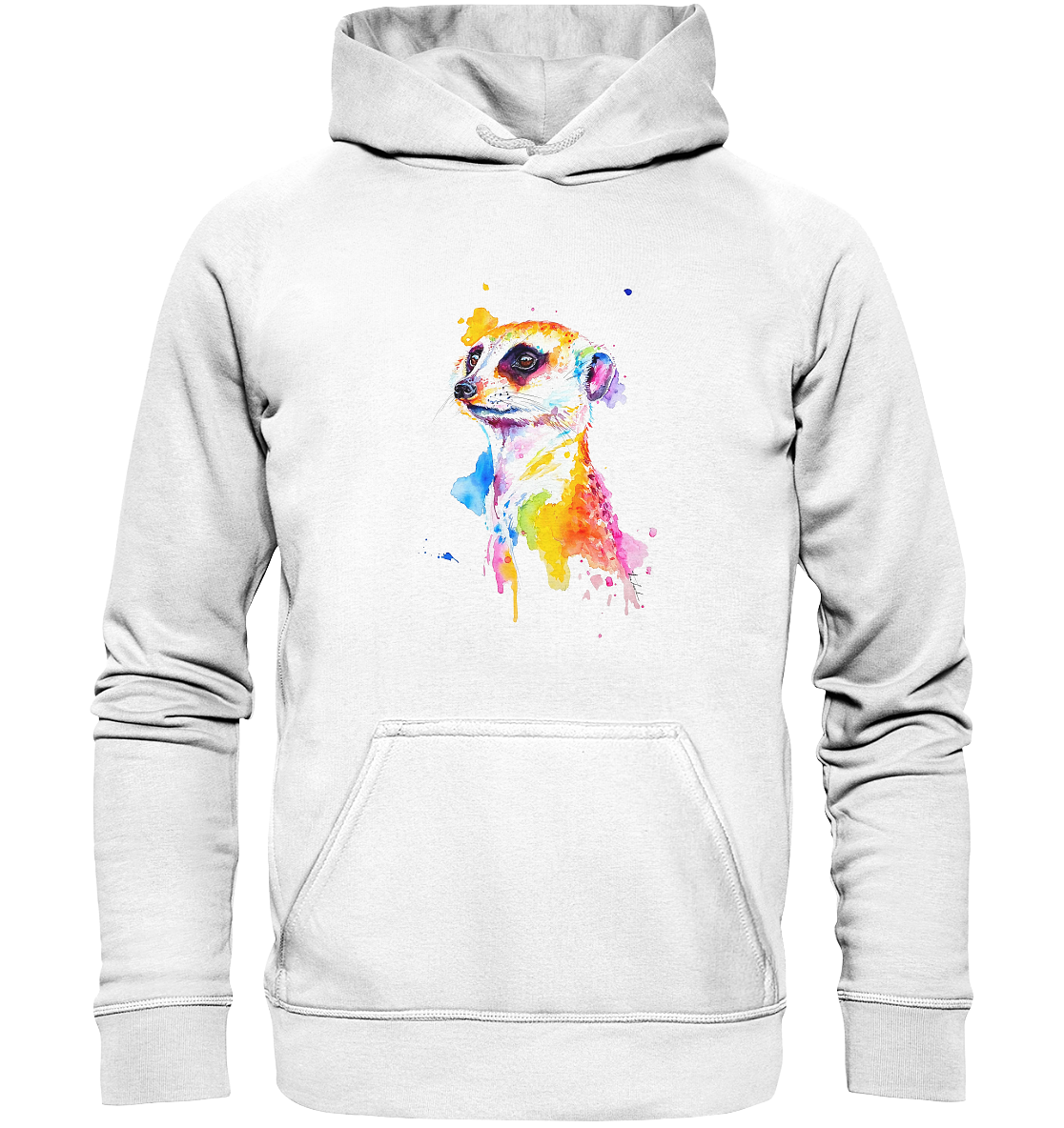 Motiv farbenfrohes Erdmännchen - Basic Unisex Hoodie