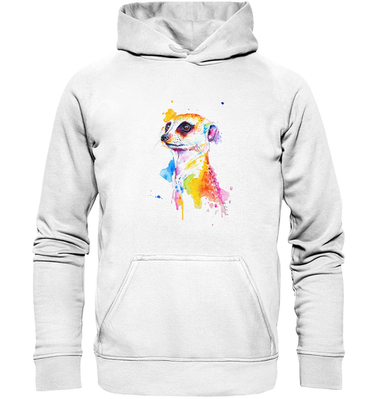 Motiv farbenfrohes Erdmännchen - Basic Unisex Hoodie