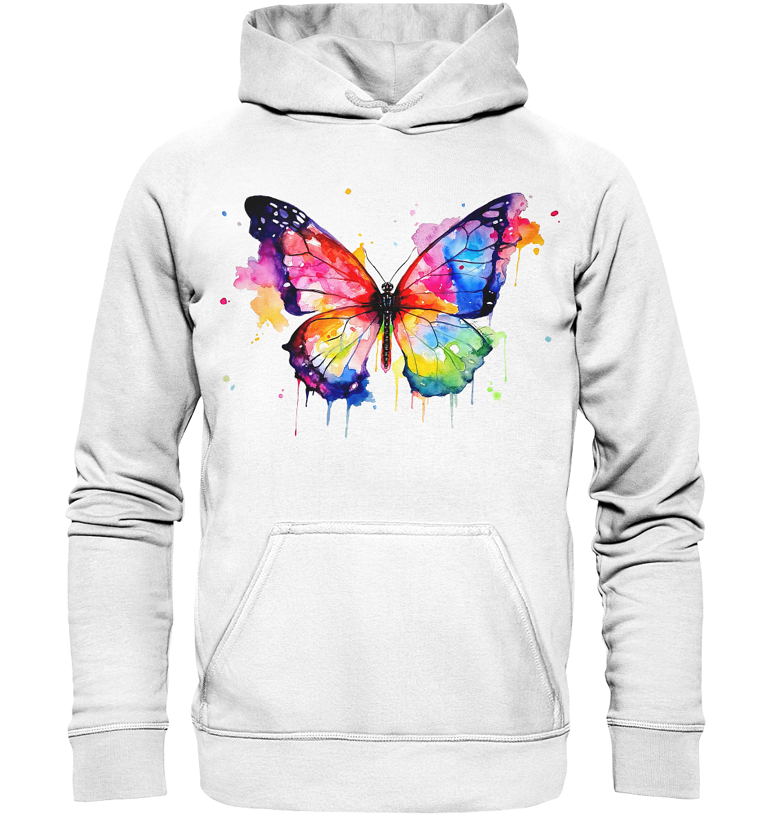 Motiv farbenfroher Schmetterling - Basic Unisex Hoodie