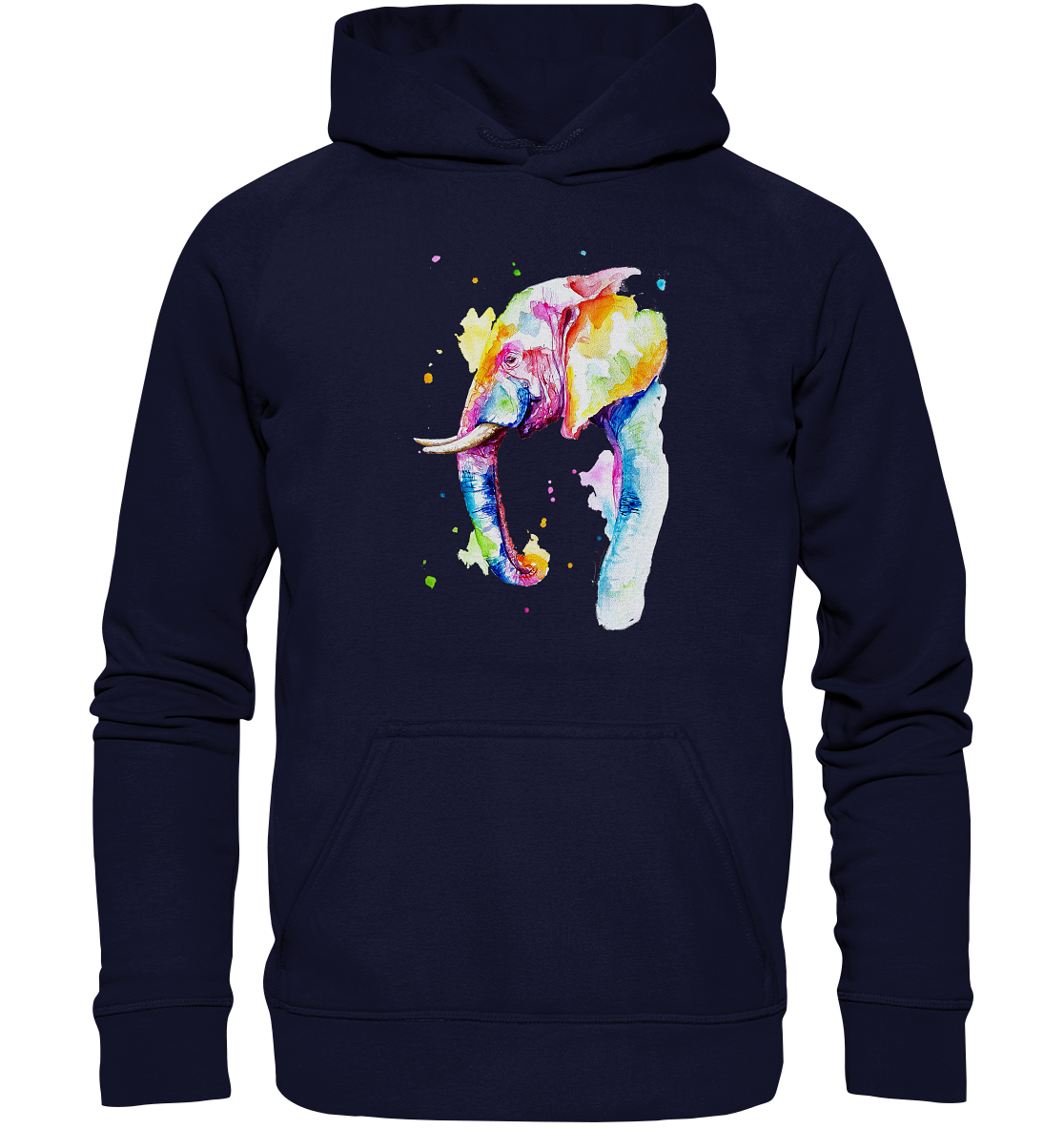 Bunter Elefant - Basic Unisex Hoodie XL