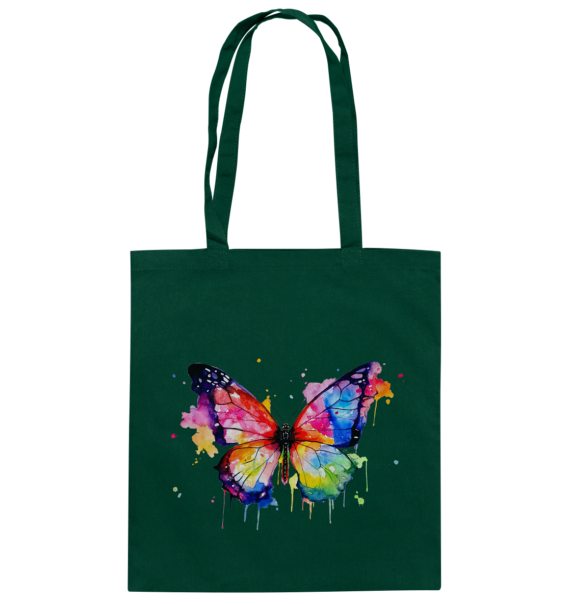 Motiv farbenfroher Schmetterling - Baumwolltasche