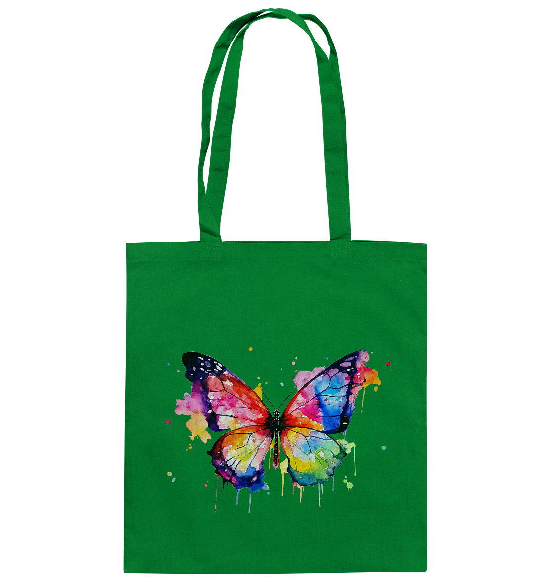 Motiv farbenfroher Schmetterling - Baumwolltasche