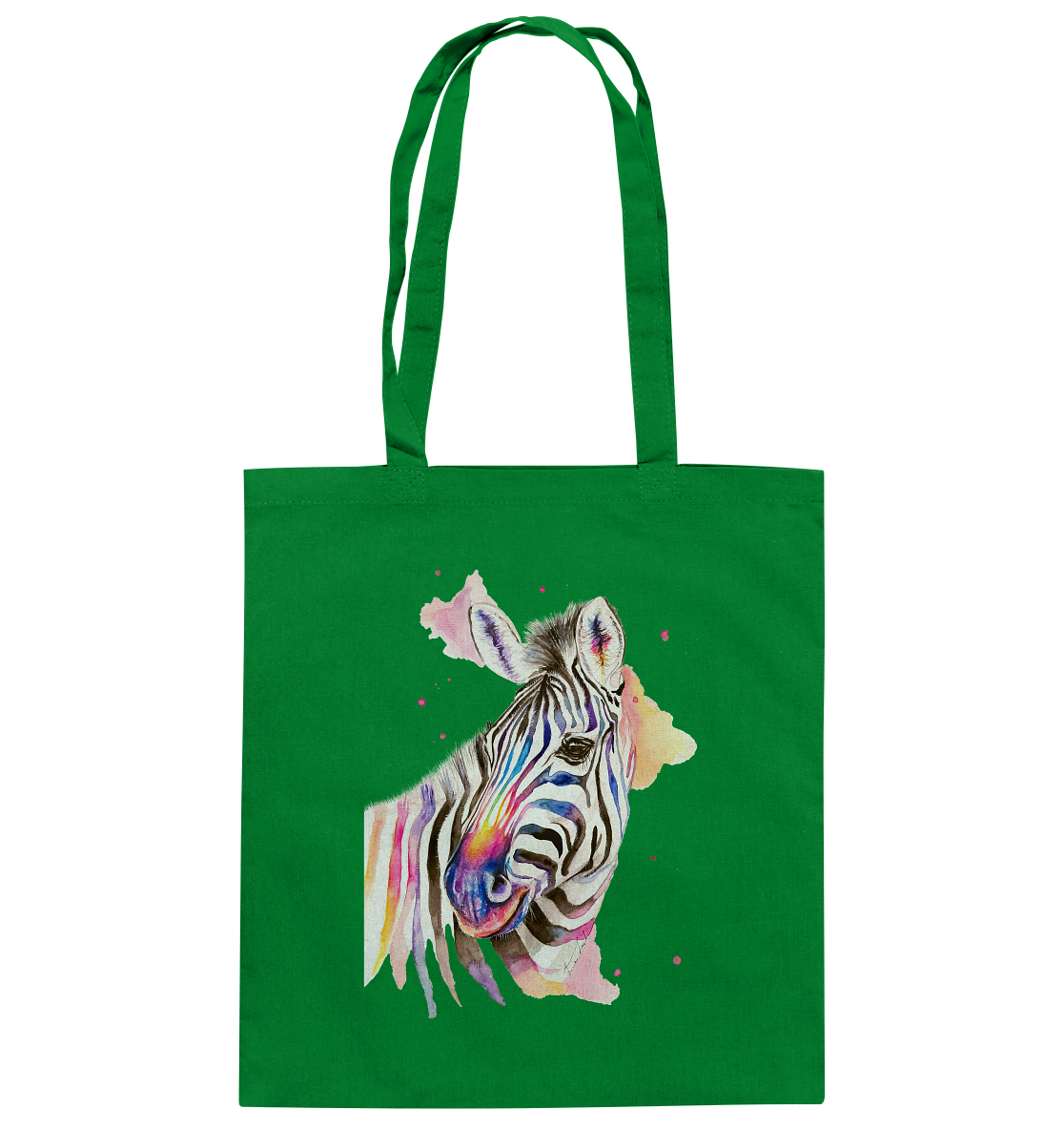 Buntes Zebra - Baumwolltasche