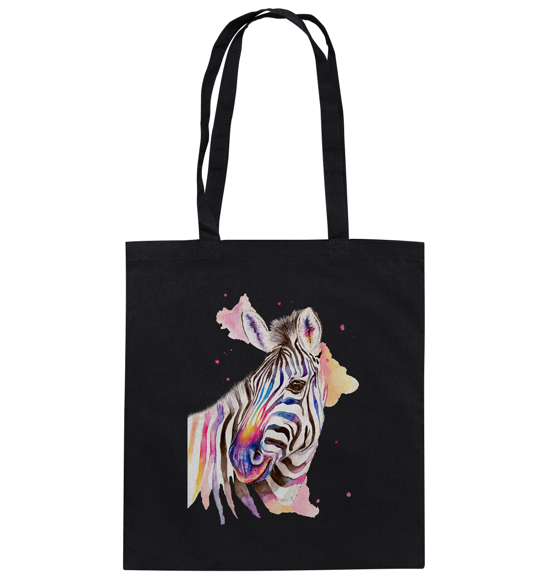 Buntes Zebra - Baumwolltasche