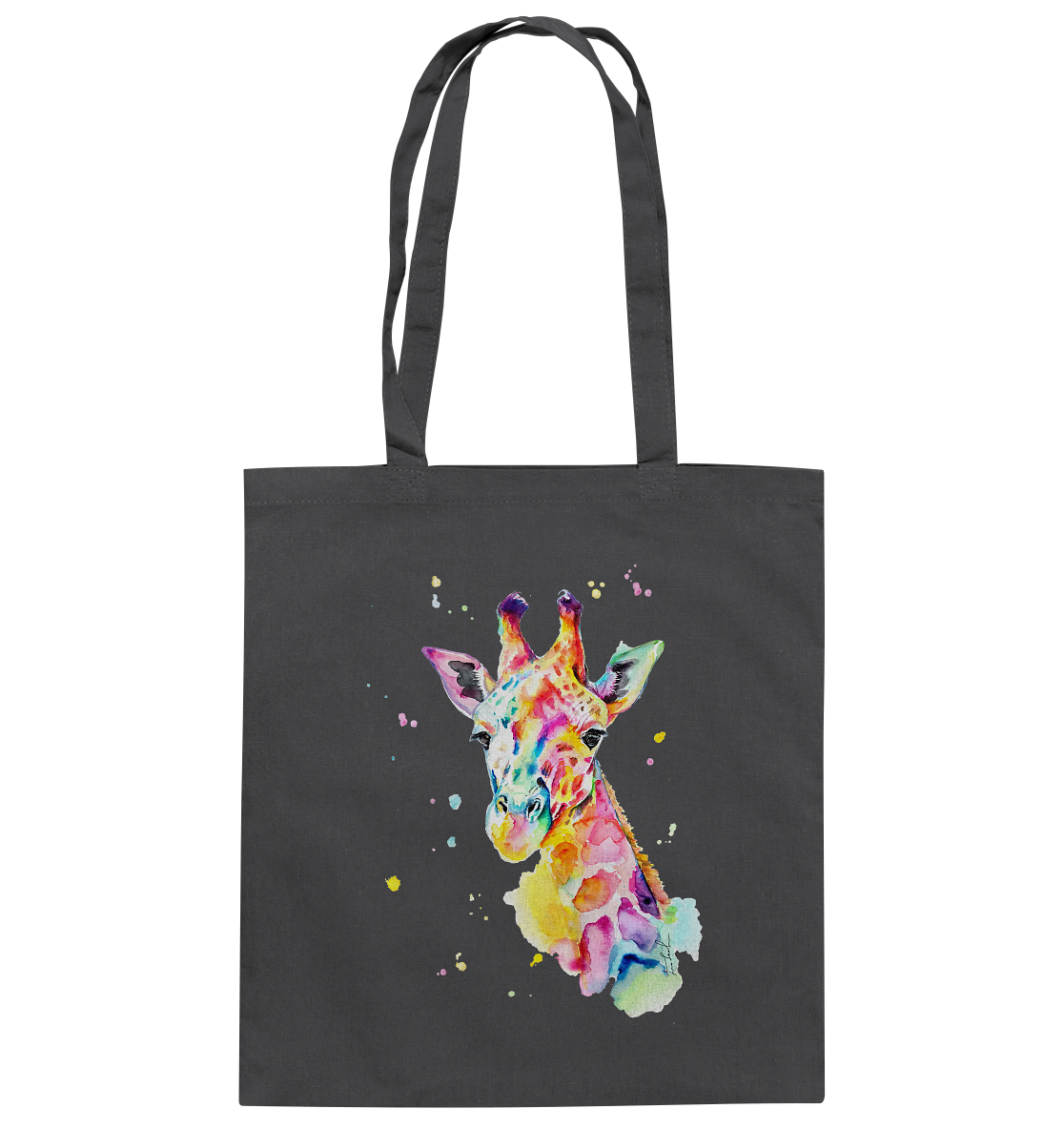 Bunte Giraffe - Baumwolltasche