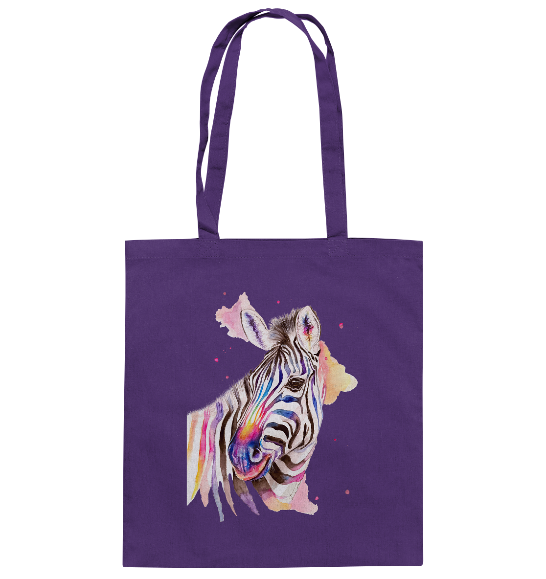 Buntes Zebra - Baumwolltasche