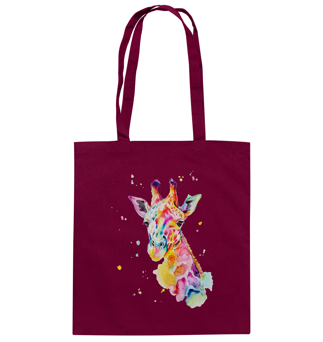 Bunte Giraffe - Baumwolltasche