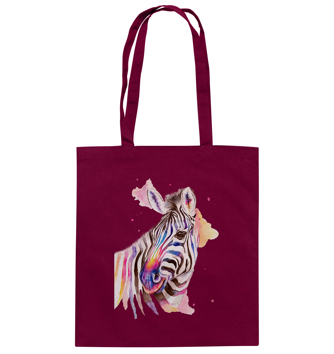 Buntes Zebra - Baumwolltasche