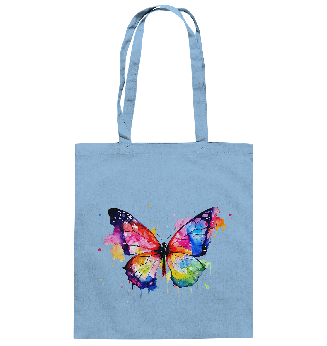 Motiv farbenfroher Schmetterling - Baumwolltasche