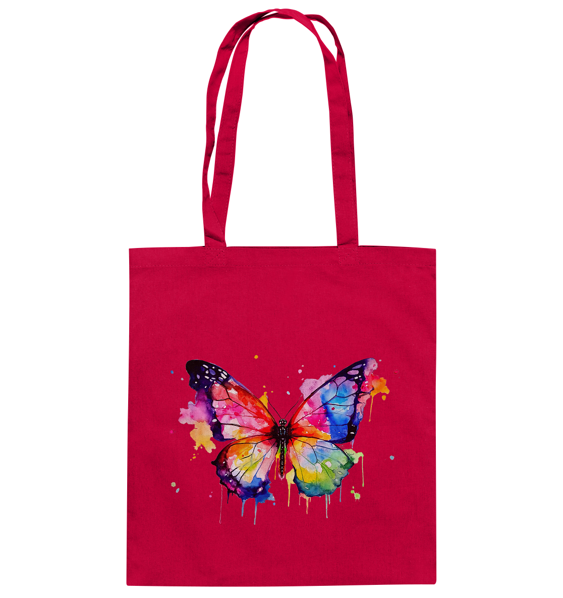 Motiv farbenfroher Schmetterling - Baumwolltasche