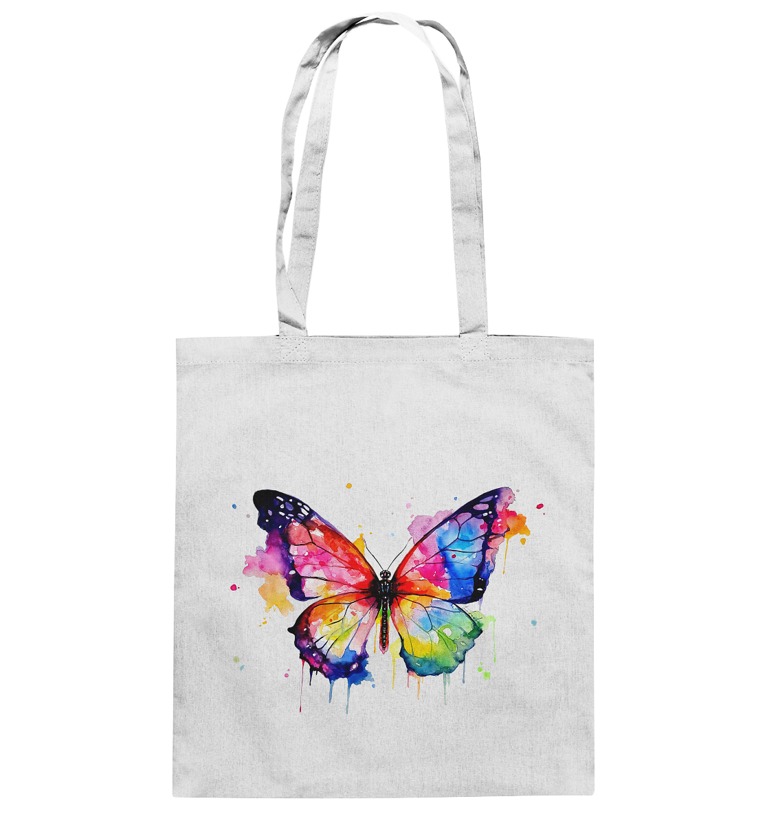 Motiv farbenfroher Schmetterling - Baumwolltasche