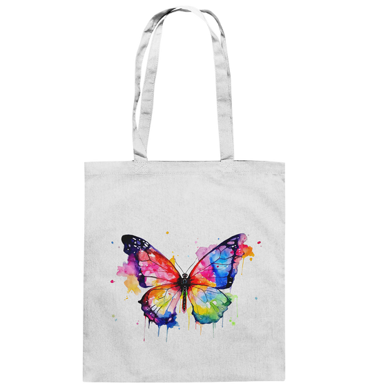 Motiv farbenfroher Schmetterling - Baumwolltasche