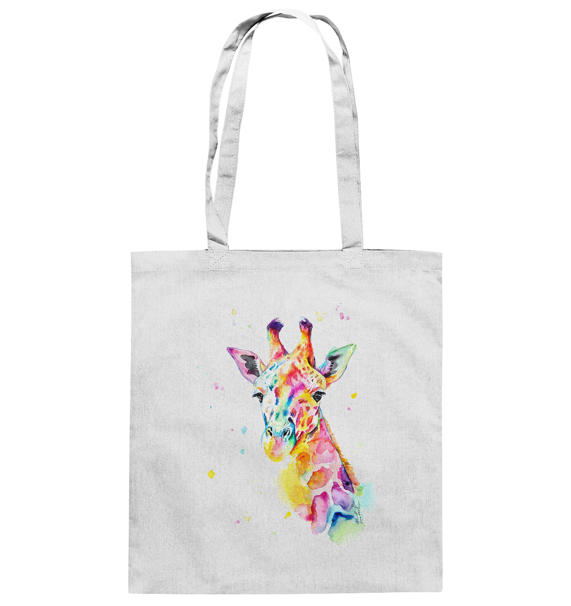 Bunte Giraffe - Baumwolltasche