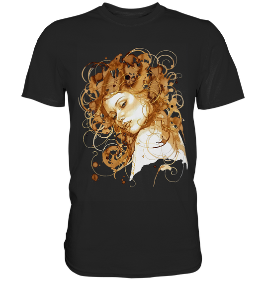 Kaffeemotiv Portrait mit goldenen Haaren - Classic Shirt