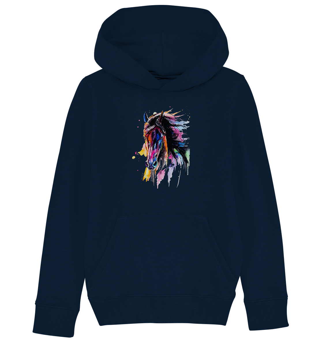 Schwarzes Pferd - Kids Organic Hoodie