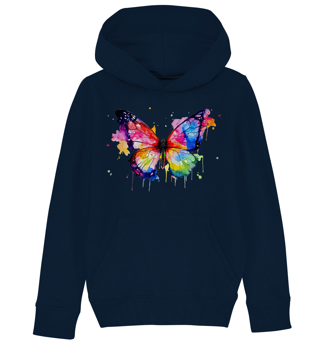 Motiv farbenfroher Schmetterling - Kids Organic Hoodie