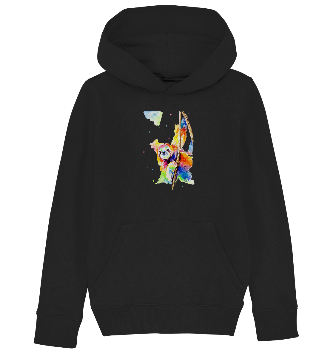 Buntes Faultier - Kids Organic Hoodie