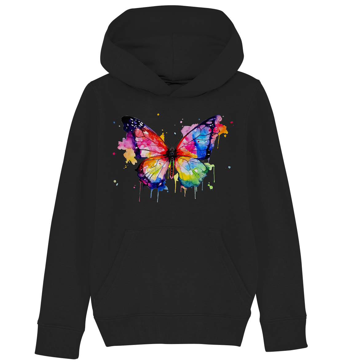 Motiv farbenfroher Schmetterling - Kids Organic Hoodie