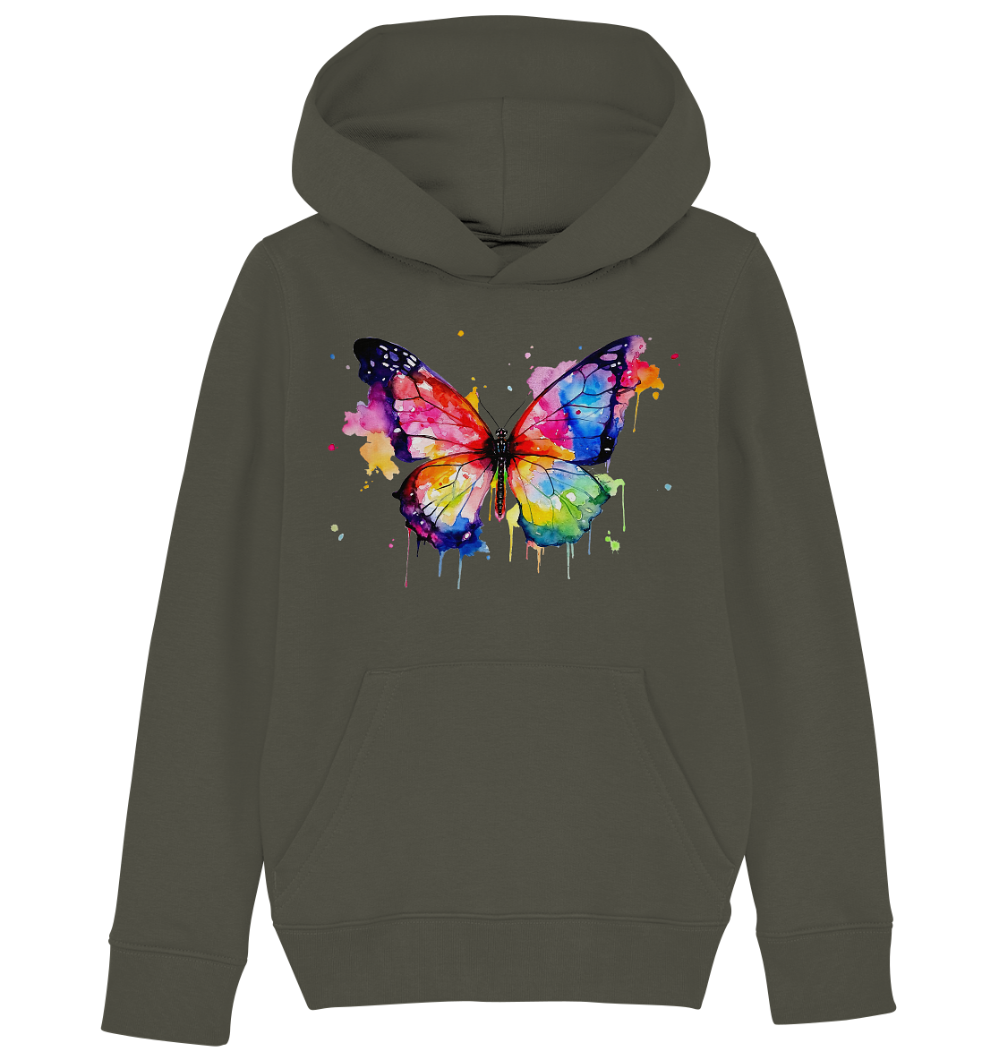 Motiv farbenfroher Schmetterling - Kids Organic Hoodie