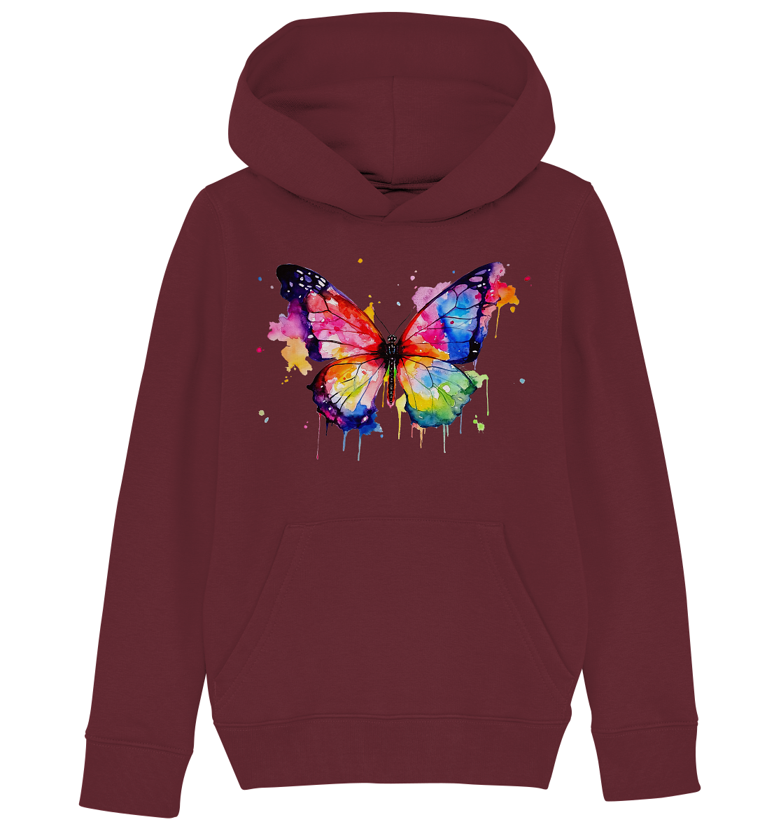 Motiv farbenfroher Schmetterling - Kids Organic Hoodie