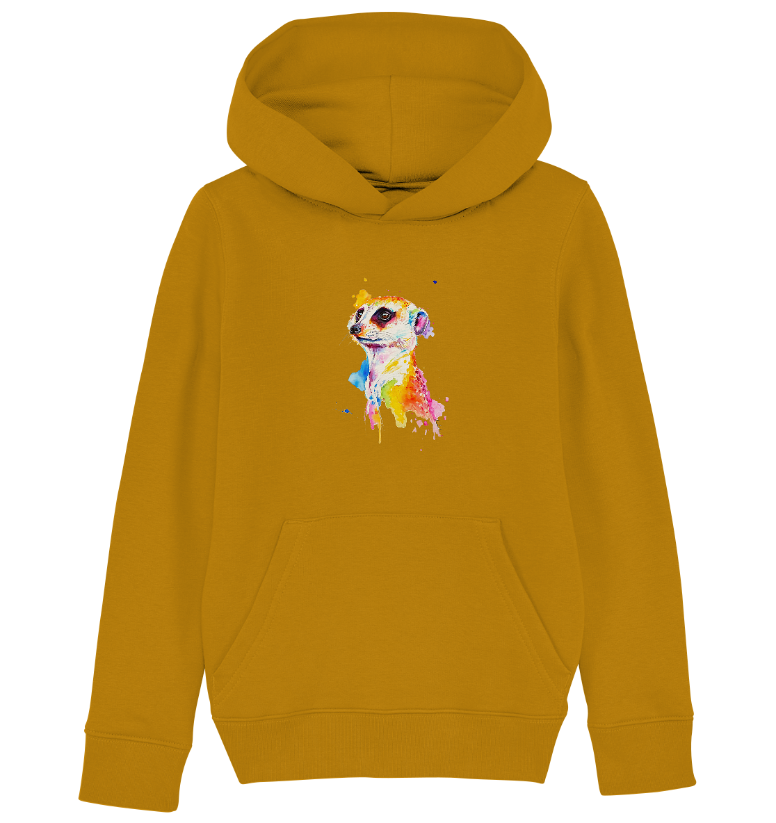 Motiv farbenfrohes Erdmännchen - Kids Organic Hoodie