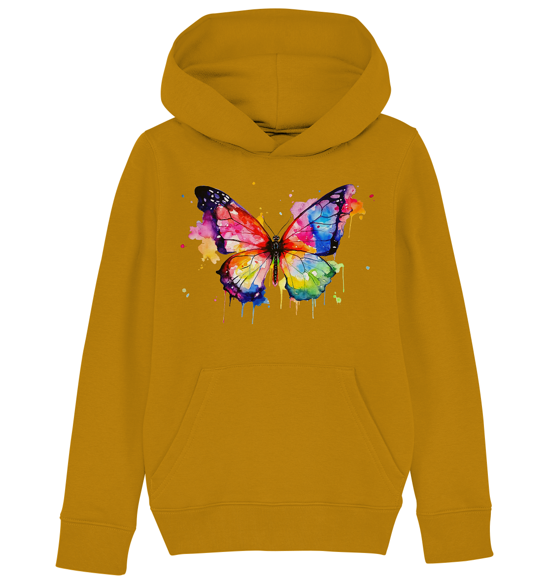 Motiv farbenfroher Schmetterling - Kids Organic Hoodie