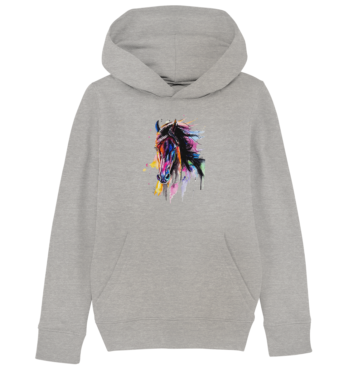 Schwarzes Pferd - Kids Organic Hoodie