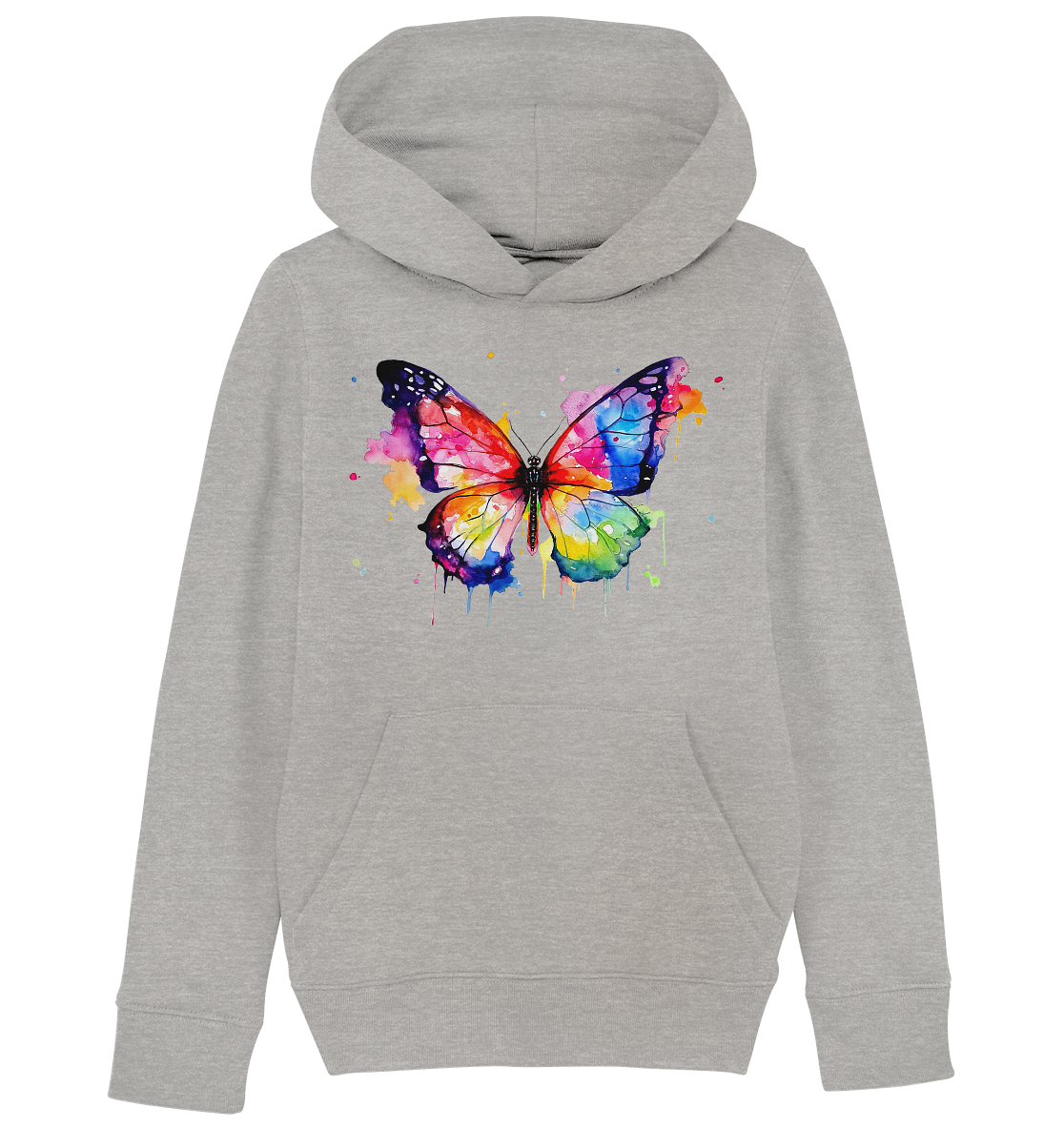 Motiv farbenfroher Schmetterling - Kids Organic Hoodie