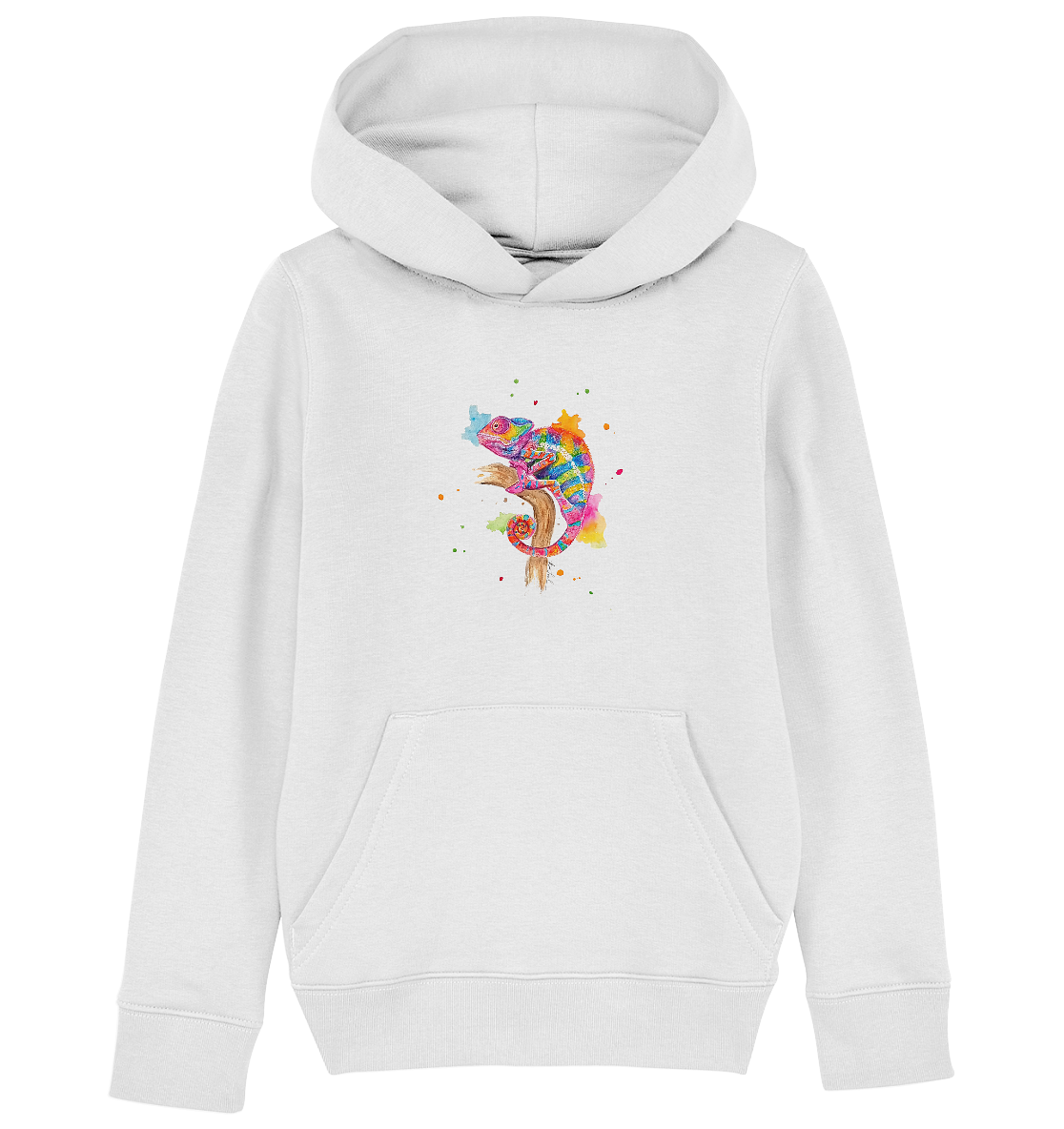 Buntes Chamäleon  - Kids Organic Hoodie