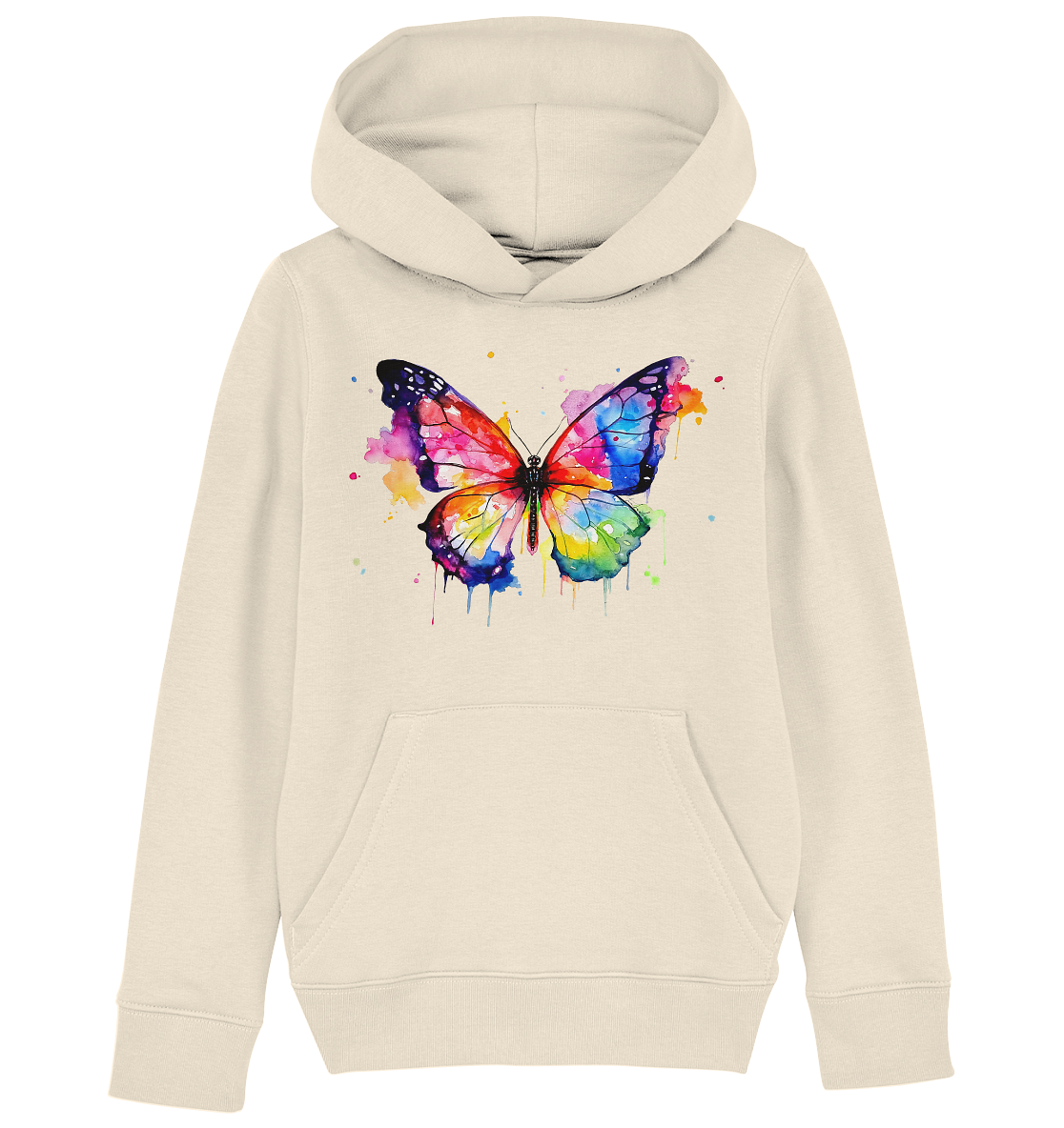 Motiv farbenfroher Schmetterling - Kids Organic Hoodie