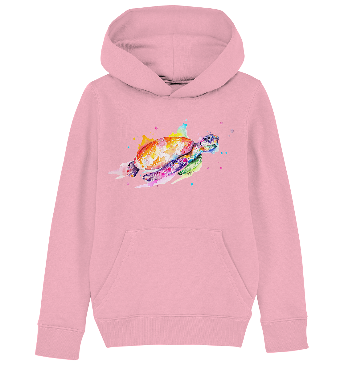 Bunte Meeresschildkröte - Kids Organic Hoodie