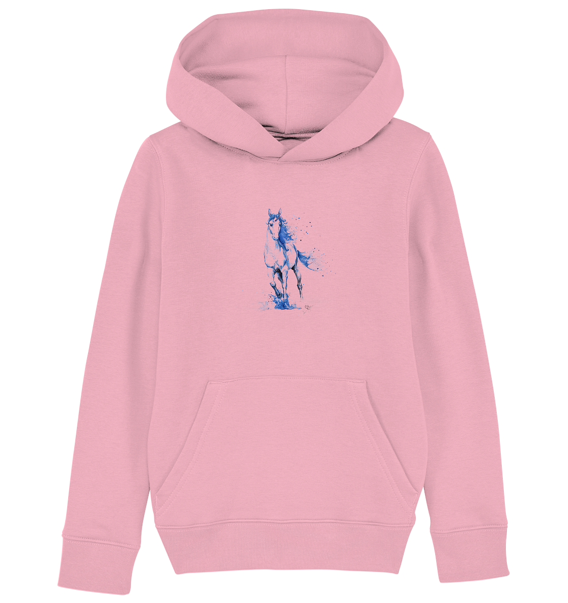 Blaues Einhorn - Kids Organic Hoodie