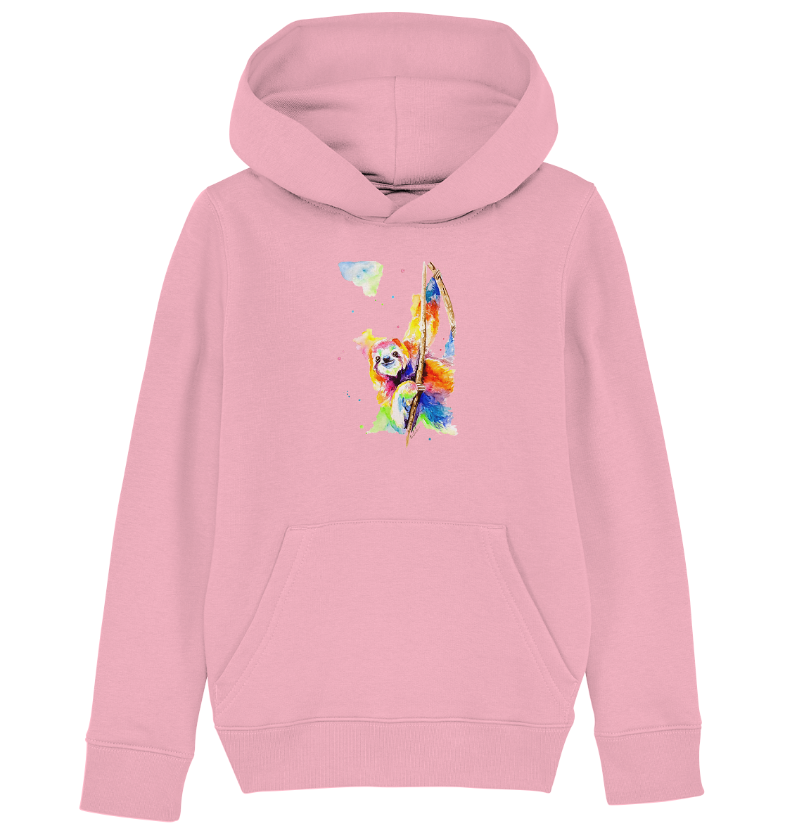 Buntes Faultier - Kids Organic Hoodie