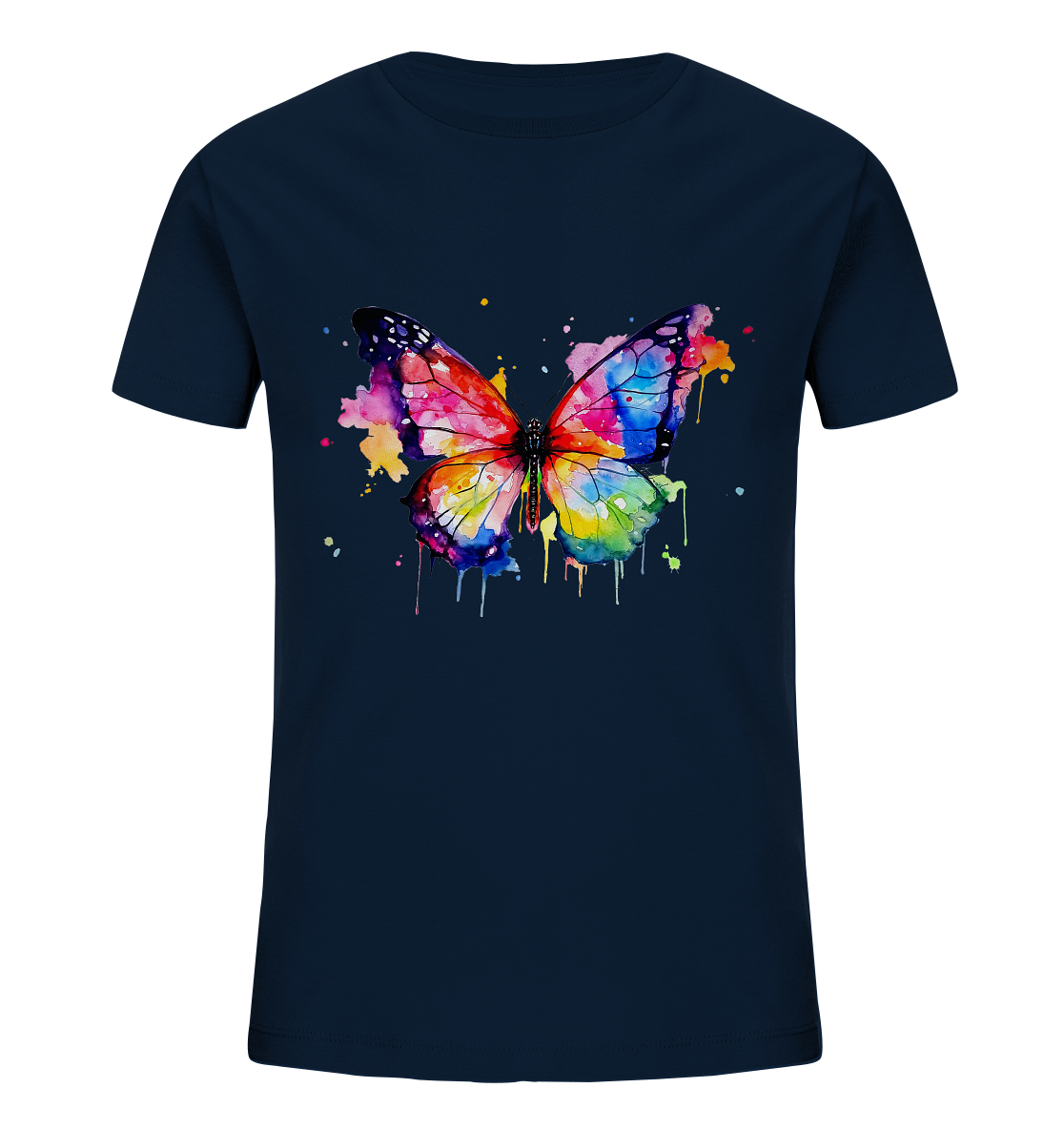 Motiv farbenfroher Schmetterling - Kids Organic Shirt