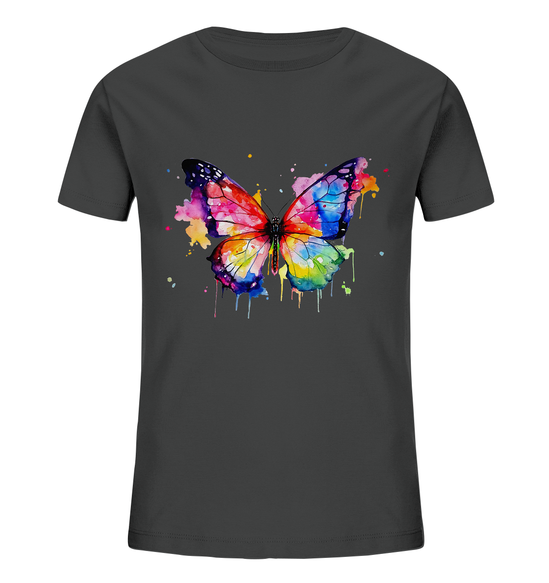 Motiv farbenfroher Schmetterling - Kids Organic Shirt