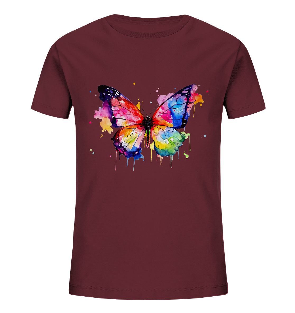 Motiv farbenfroher Schmetterling - Kids Organic Shirt