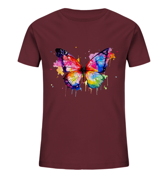 Motiv farbenfroher Schmetterling - Kids Organic Shirt