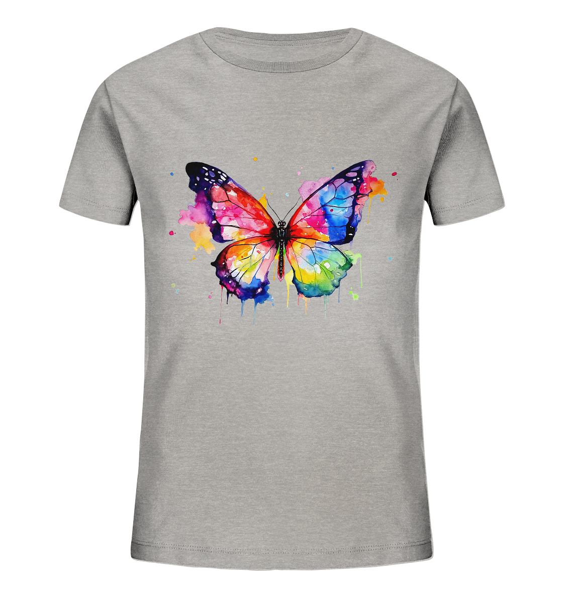 Motiv farbenfroher Schmetterling - Kids Organic Shirt