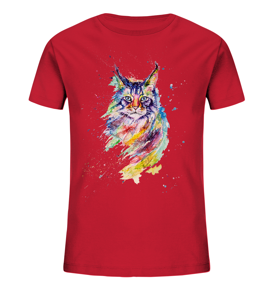 Bunte Katze - Kids Organic Shirt