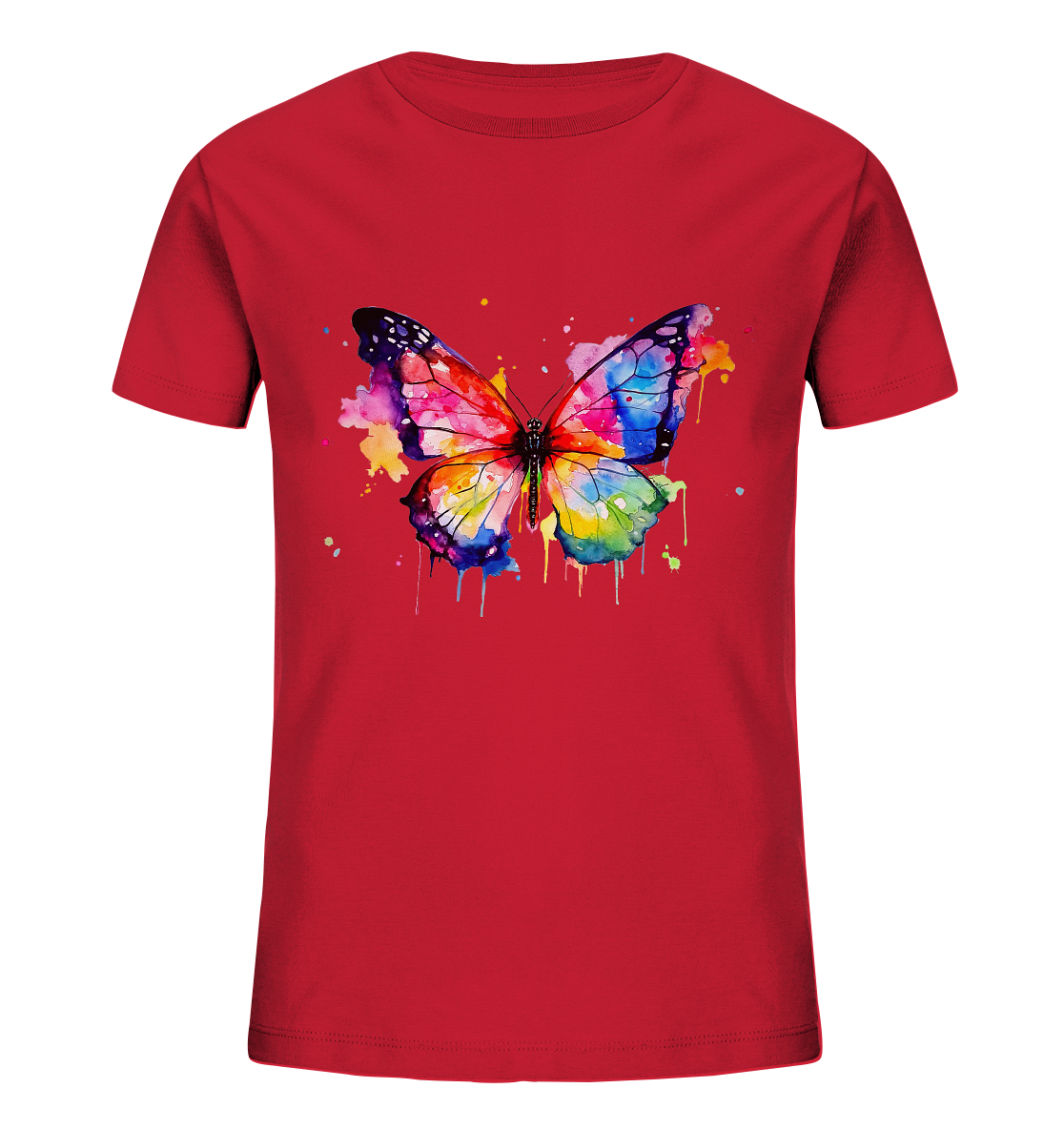 Motiv farbenfroher Schmetterling - Kids Organic Shirt