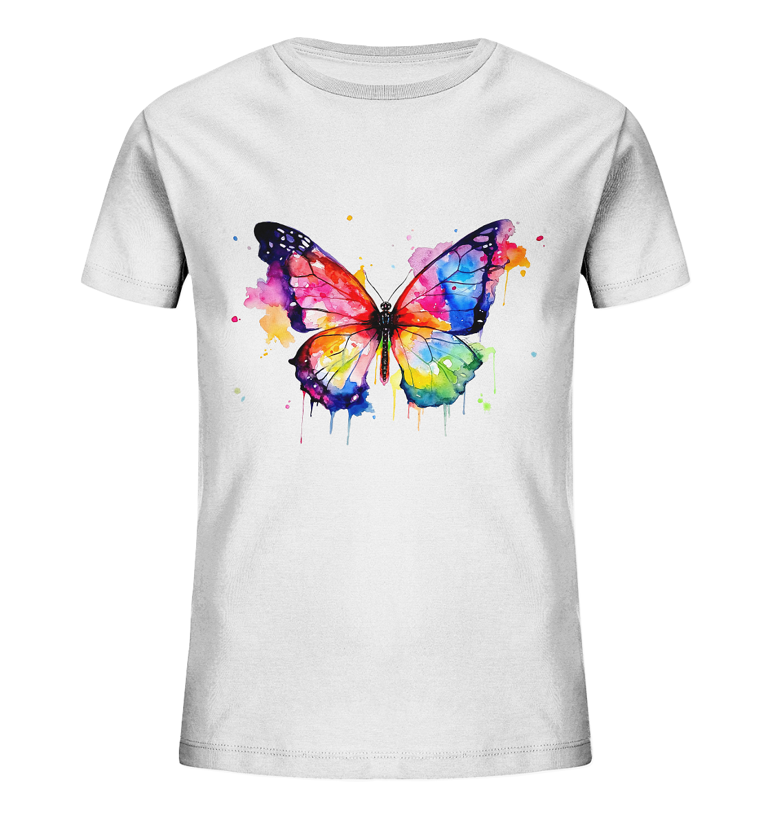 Motiv farbenfroher Schmetterling - Kids Organic Shirt