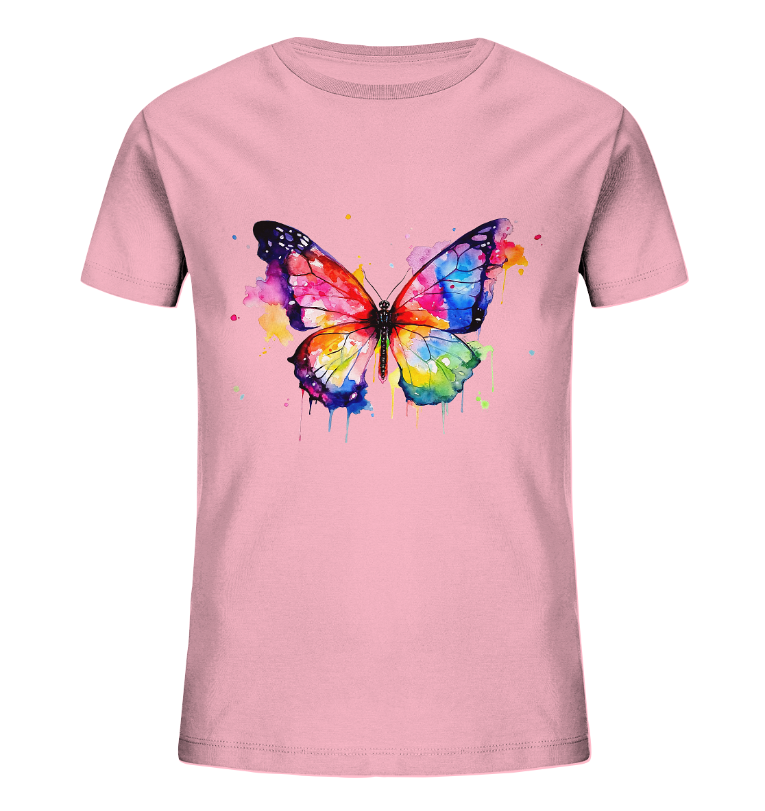 Motiv farbenfroher Schmetterling - Kids Organic Shirt