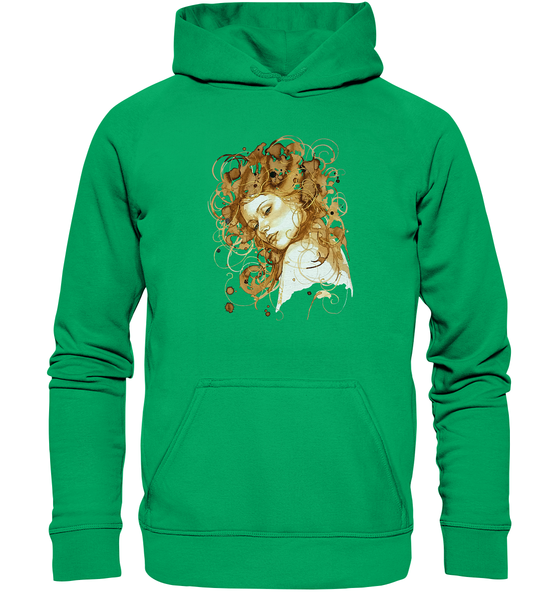 Kaffeemotiv Portrait mit goldenen Haaren - Kids Premium Hoodie