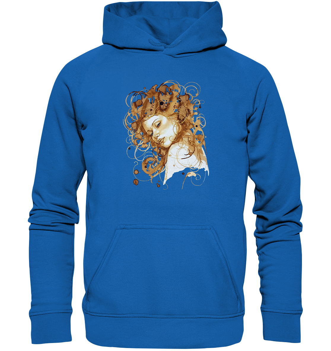 Kaffeemotiv Portrait mit goldenen Haaren - Kids Premium Hoodie