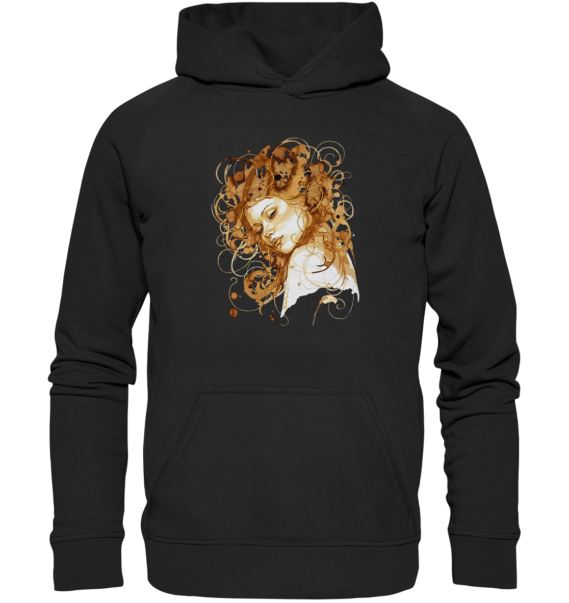 Kaffeemotiv Portrait mit goldenen Haaren - Kids Premium Hoodie