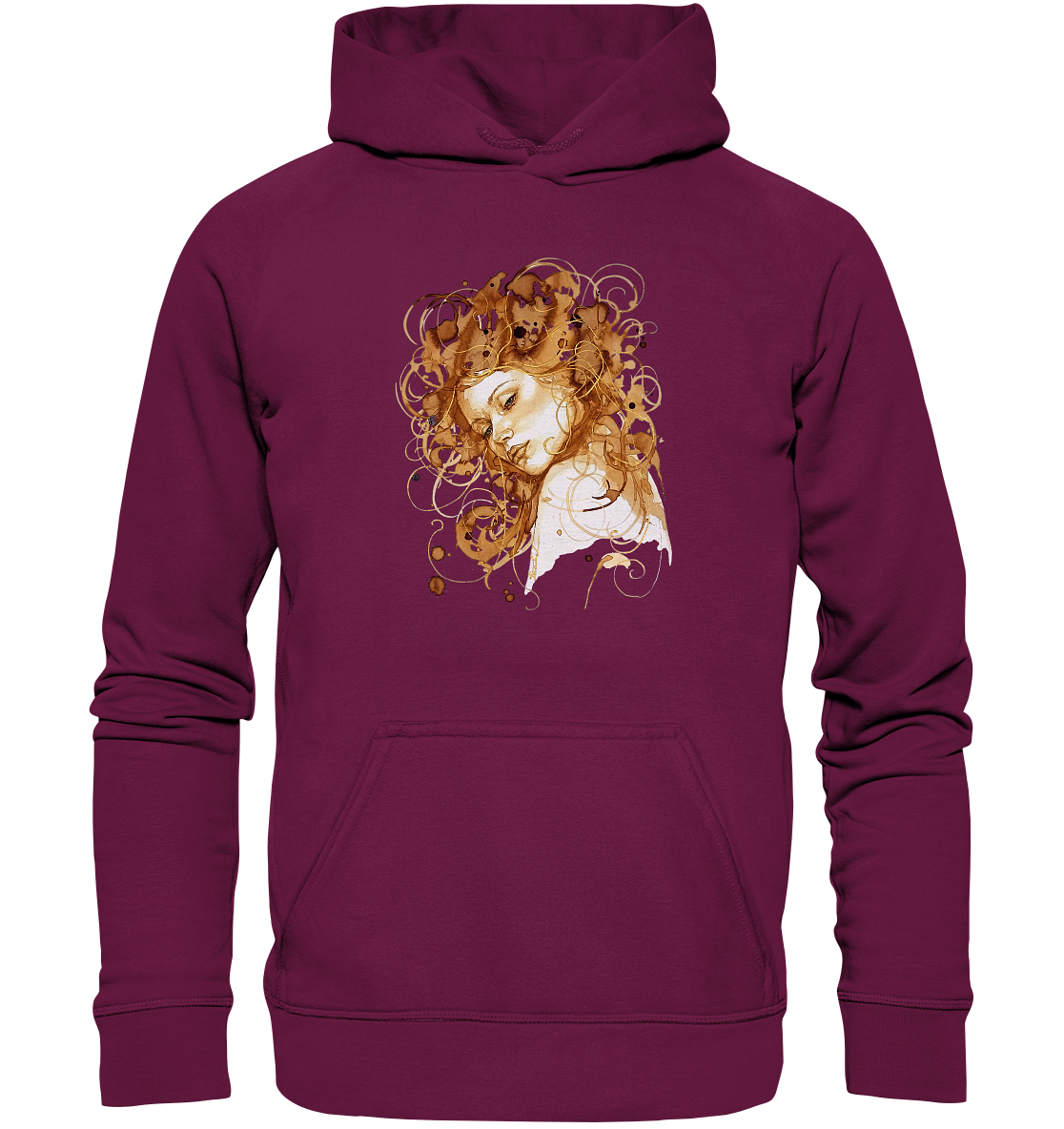 Kaffeemotiv Portrait mit goldenen Haaren - Kids Premium Hoodie